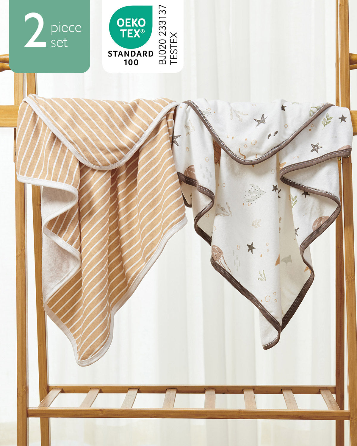MOMCOZY BABY HOODED TELETEL FÜR NEUBORN DUUBE - 2 Zählung (Packung von 1)