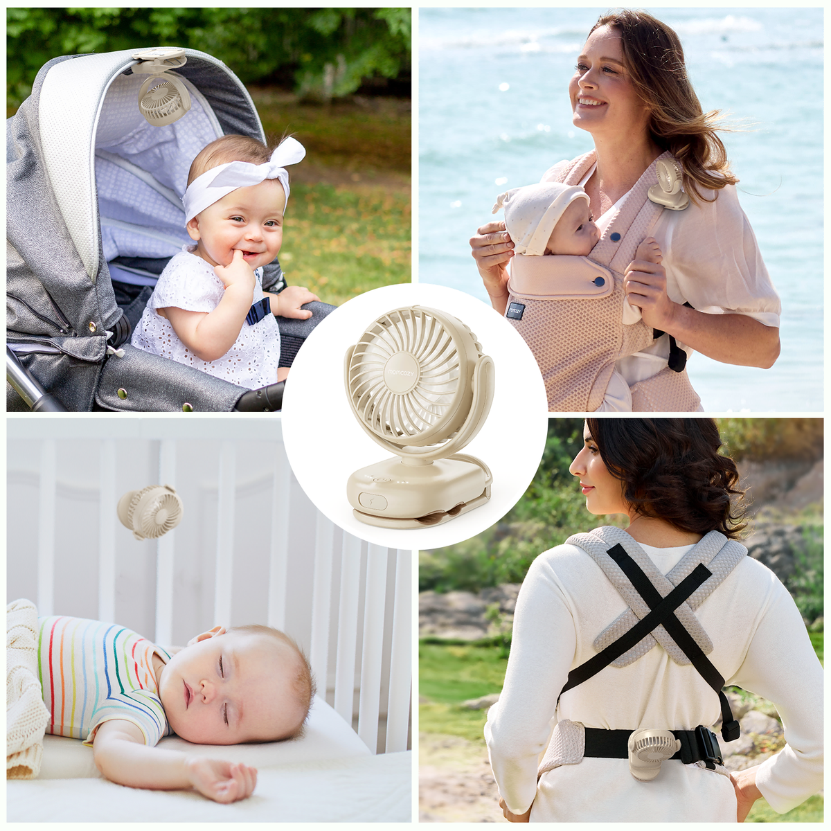 Momcozy Clip-On 4-Gang Kinderwagen-Ventilator