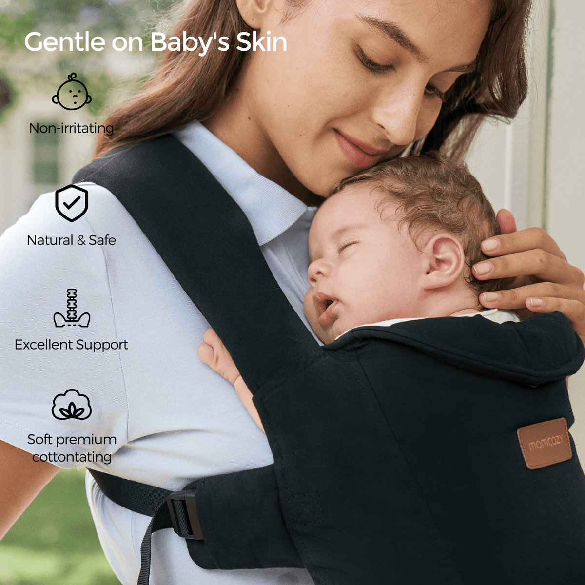WeeSnug Babytrage aus weicher Premium-Baumwolle, hautfreundlich für Neugeborene