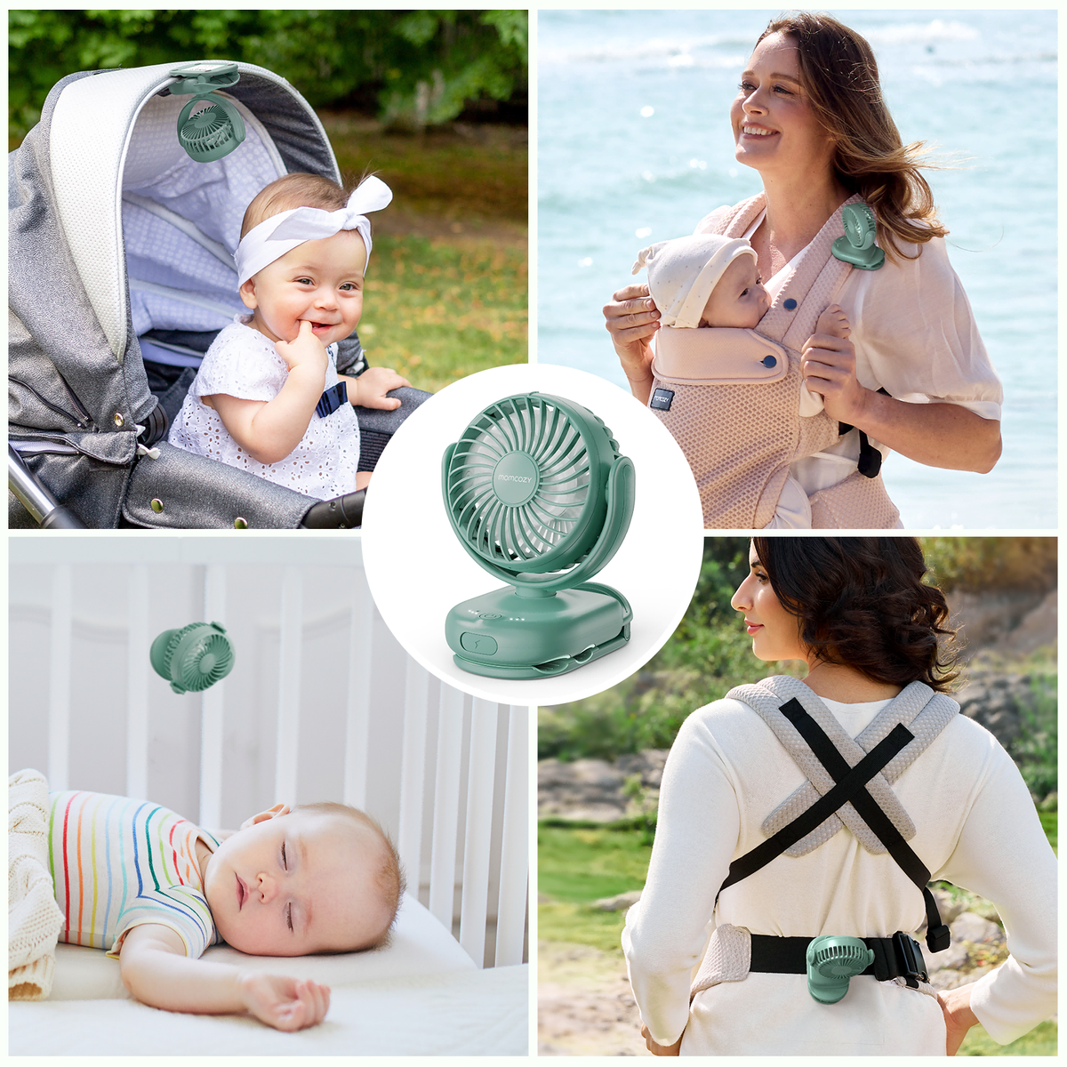 Momcozy Clip-On 4-Gang Kinderwagen-Ventilator