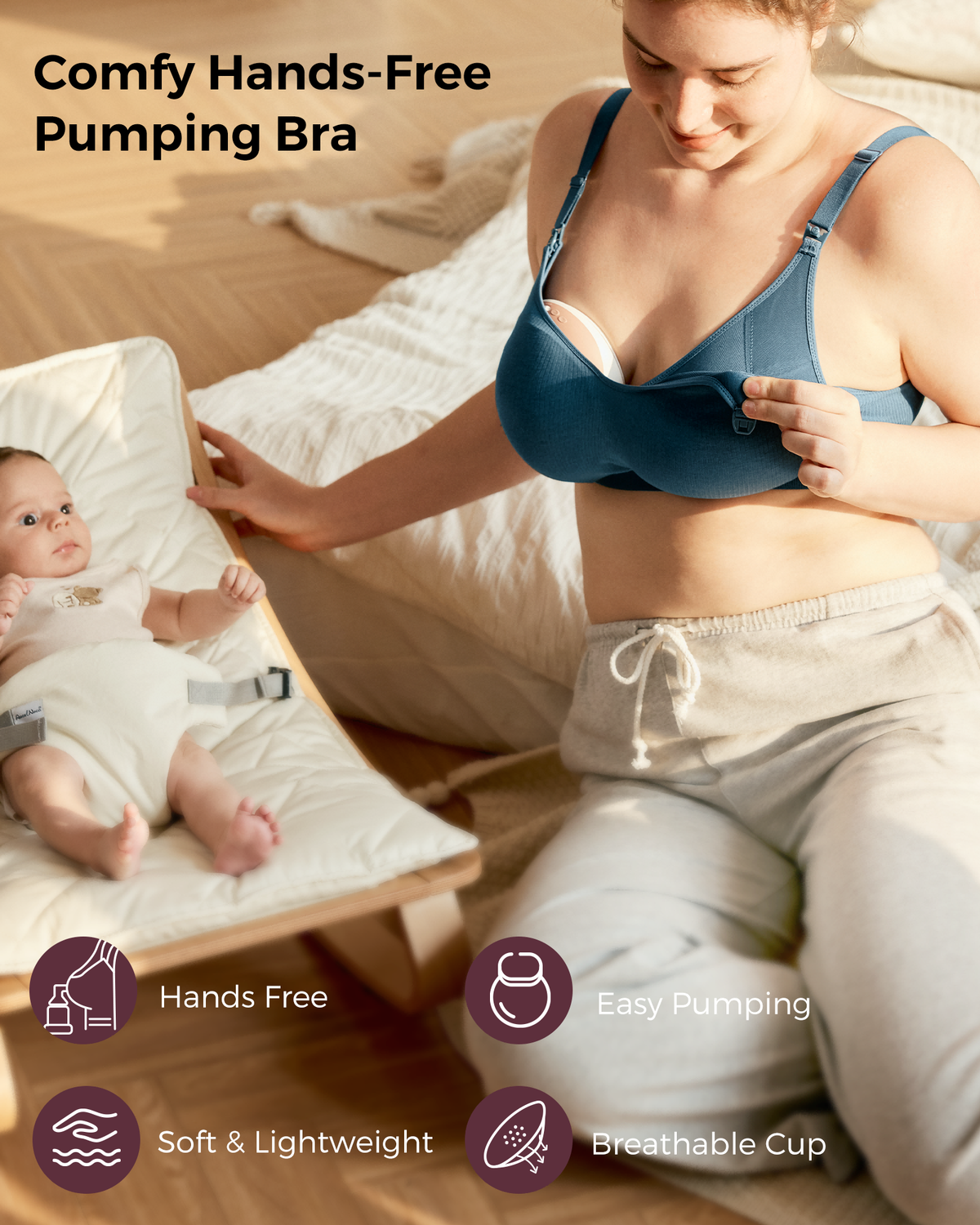 Momcozy Tencel™-Gewebe Kabelloser & nahtloser Pump-BH