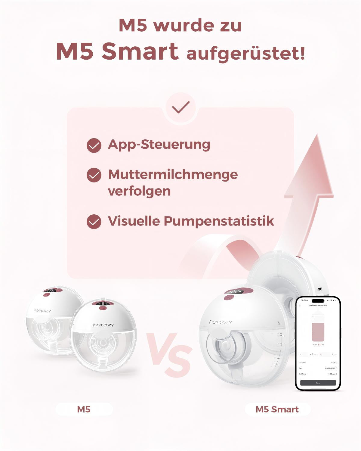 M5 Smart Tragbare Milchpumpe – Mit App-Steuerung aufgerüstet