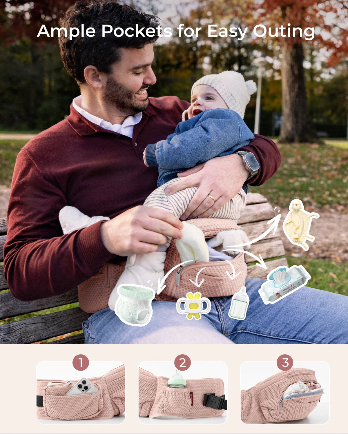 Momcozy Move2Fit Hüftsitztrage