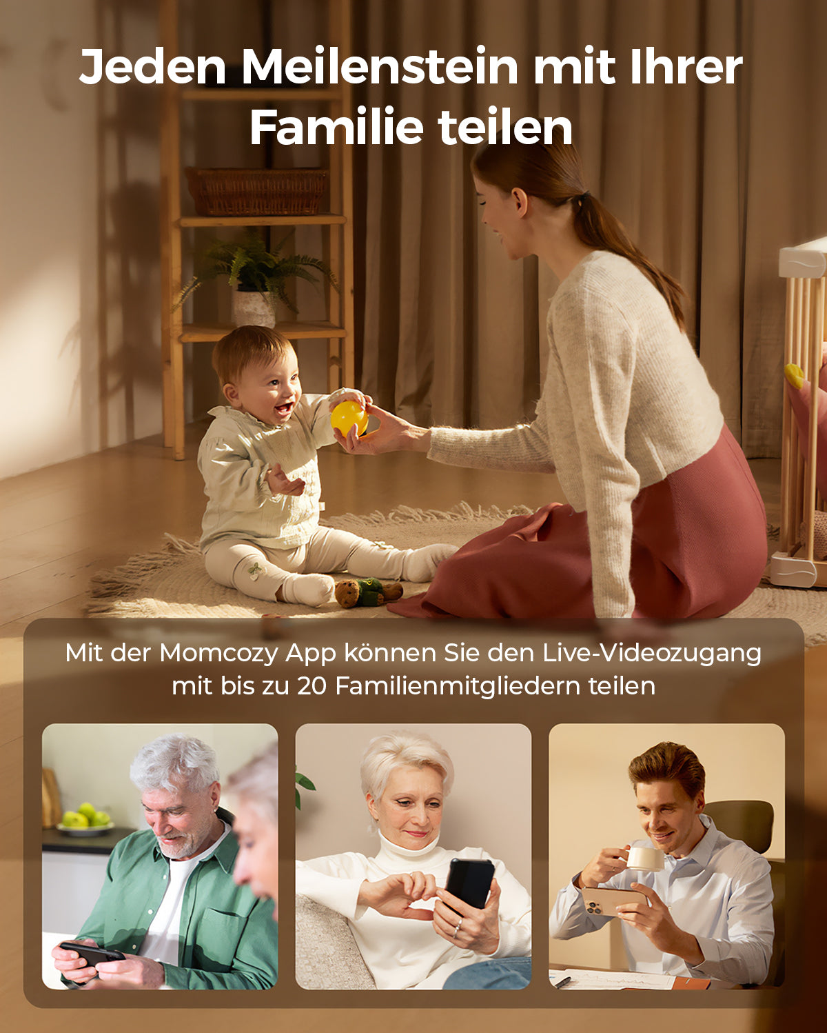 Momcozy 5-Zoll Dual-Mode Intelligentes Babyphone mit 2 Kameras - BM04