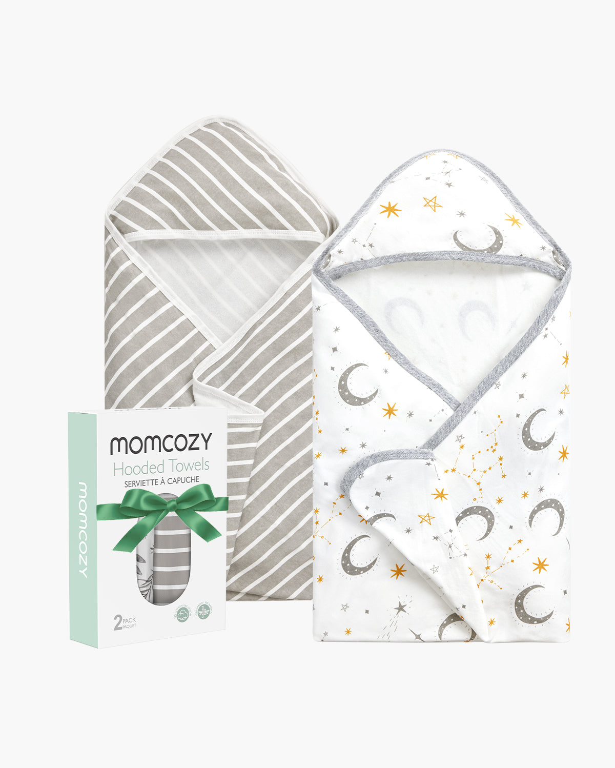 MOMCOZY BABY HOODED TELETEL FÜR NEUBORN DUUBE - 2 Zählung (Packung von 1)