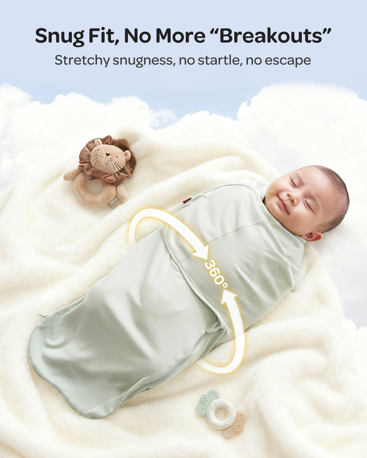 Momcozy Easy-Pucktuch für Babys von 0–3 Monaten