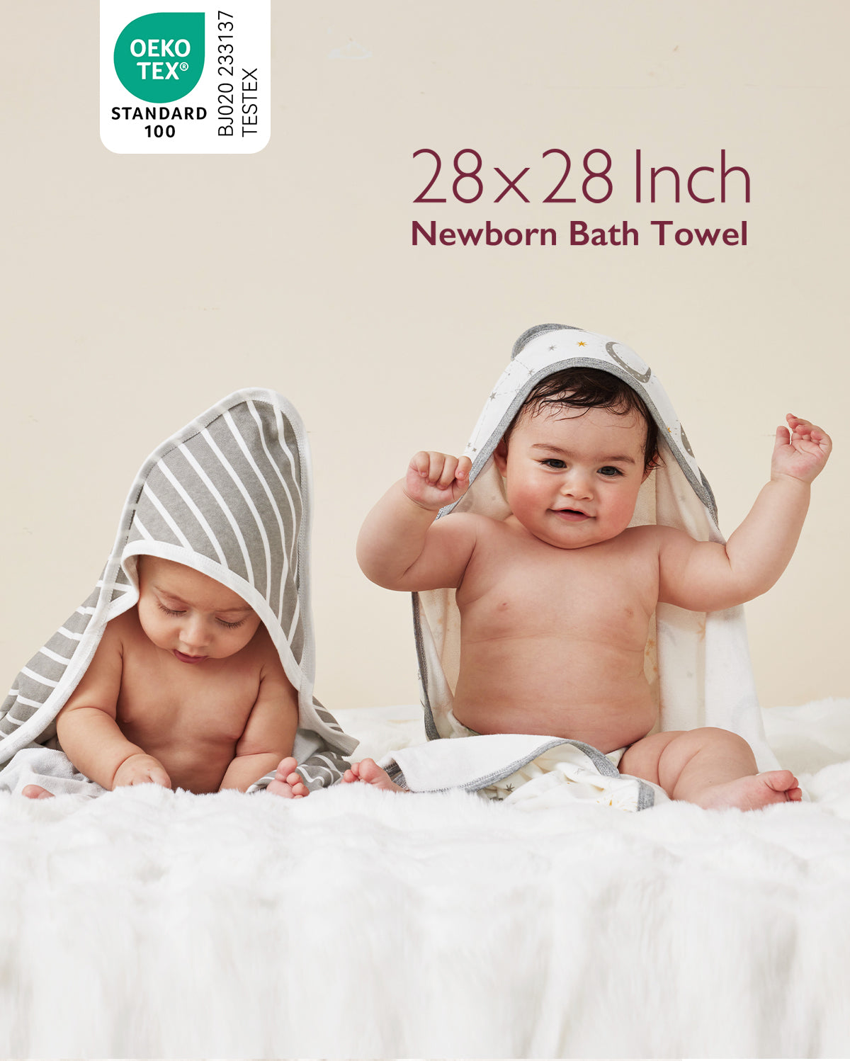MOMCOZY BABY HOODED TELETEL FÜR NEUBORN DUUBE - 2 Zählung (Packung von 1)
