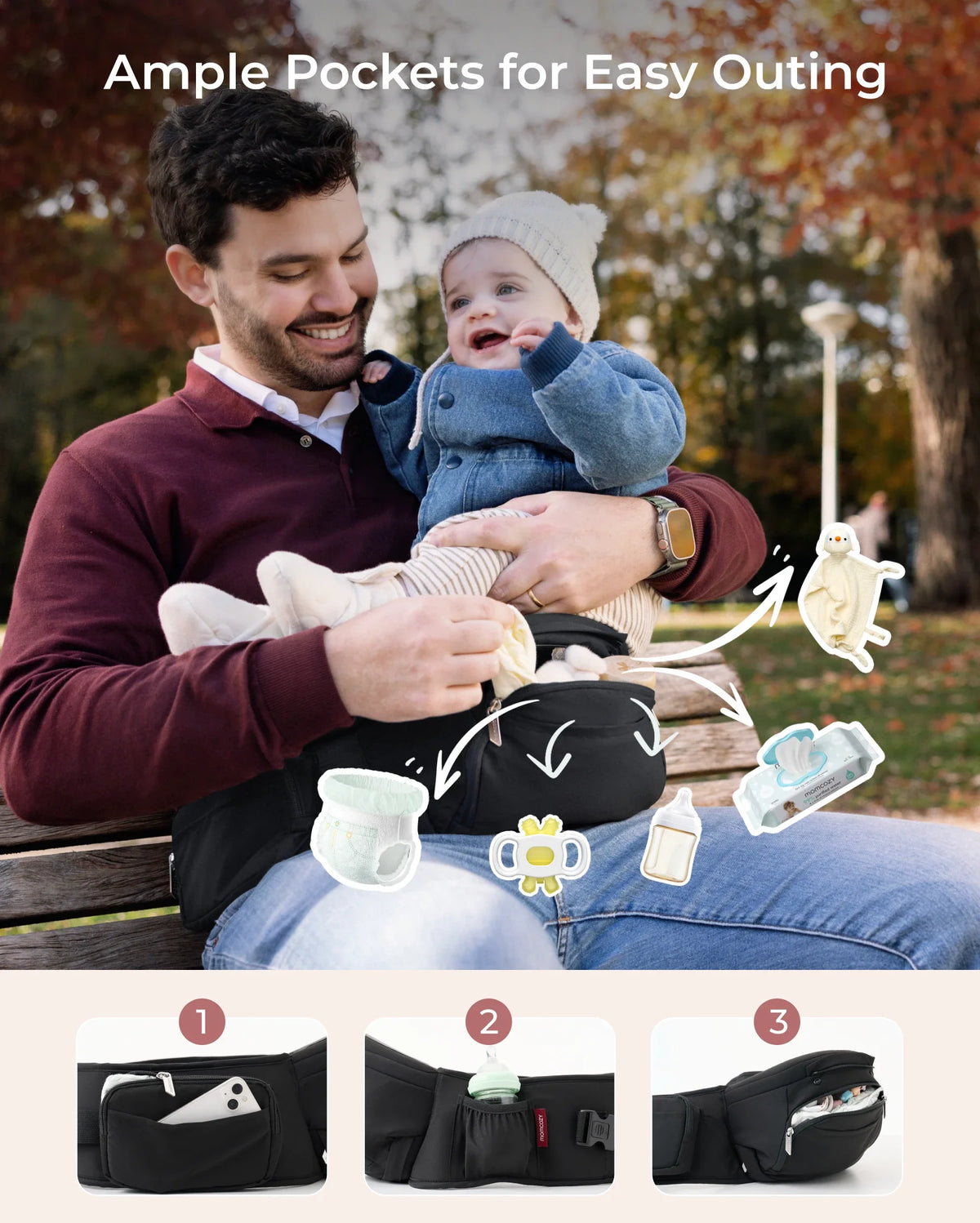 Momcozy Move2Fit Hüftsitztrage