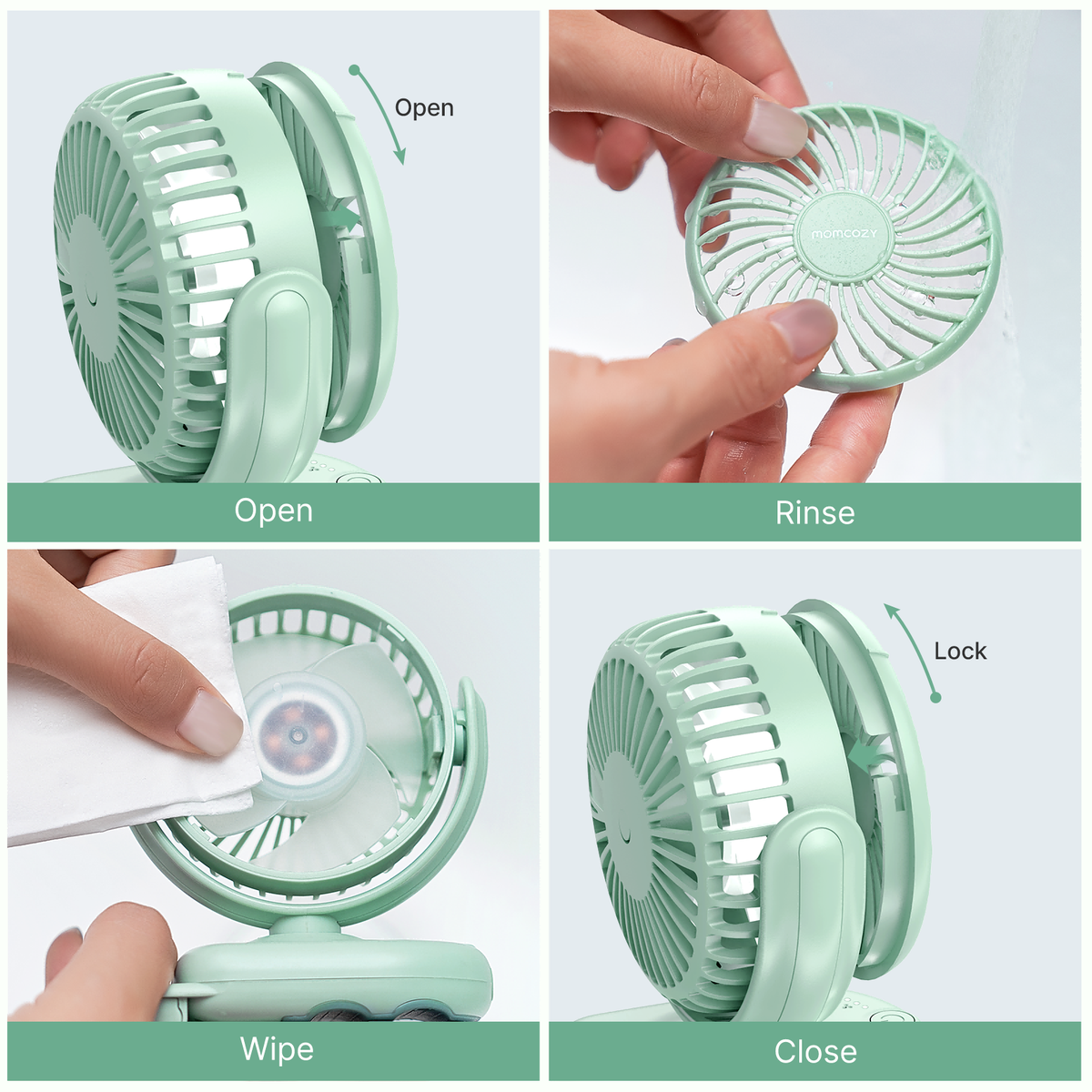 Momcozy Clip-On 4-Gang Kinderwagen-Ventilator