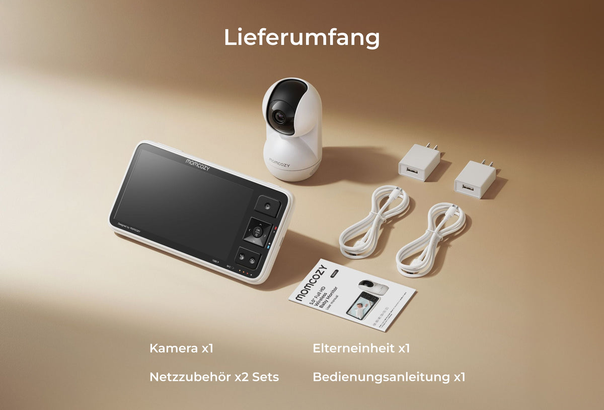 Intelligentes Babyphone ohne WLAN, 5,5 Zoll, Full HD (BM03 schwarz)