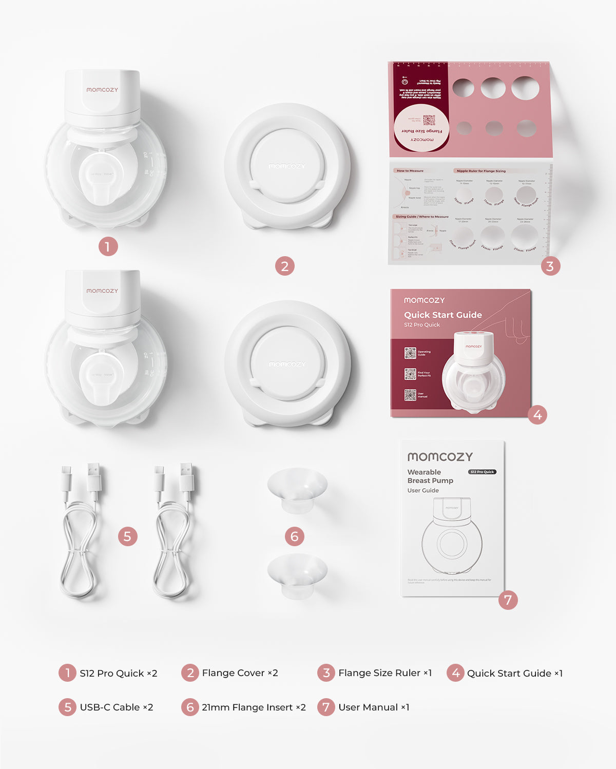S12 Pro Quick Milchpumpe, 4-in-1-Pump-BH und 120 Muttermilchbeutel