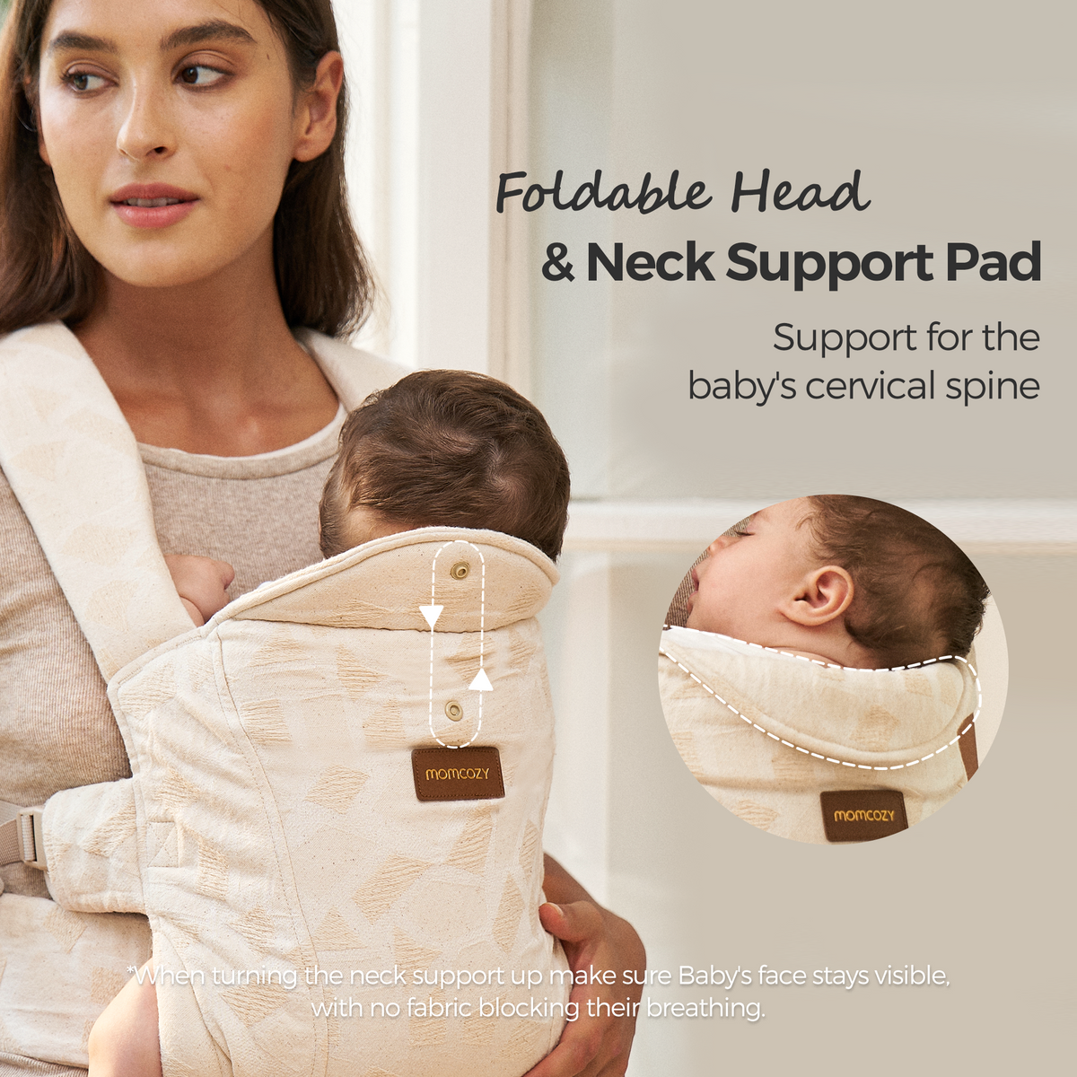 Momcozy WeeSnug Babytrage für Neugeborene (0 - 12M)