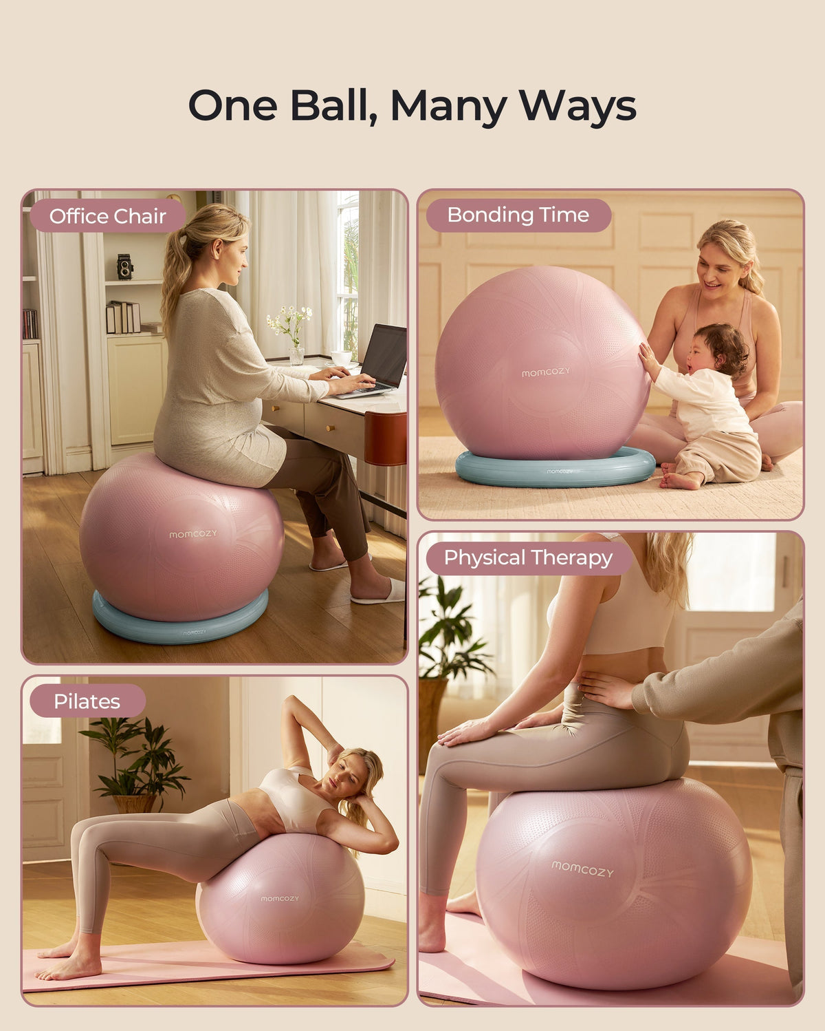BirthEase Pregnancy Ball  Set— Birthing Ball