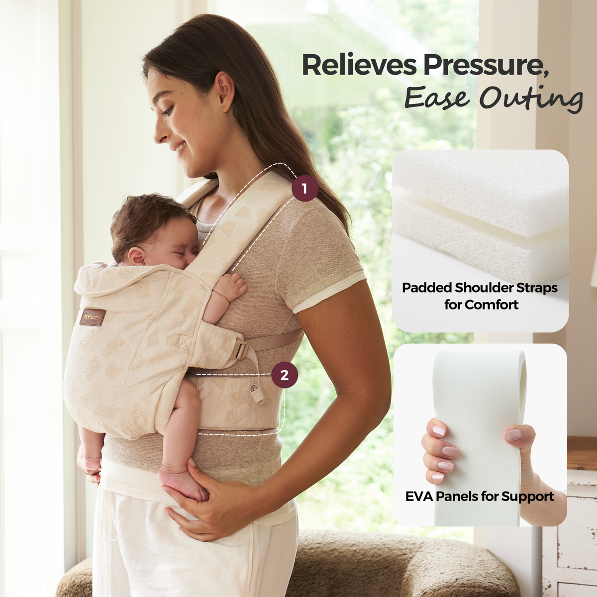 Momcozy WeeSnug Babytrage für Neugeborene (0 - 12M)