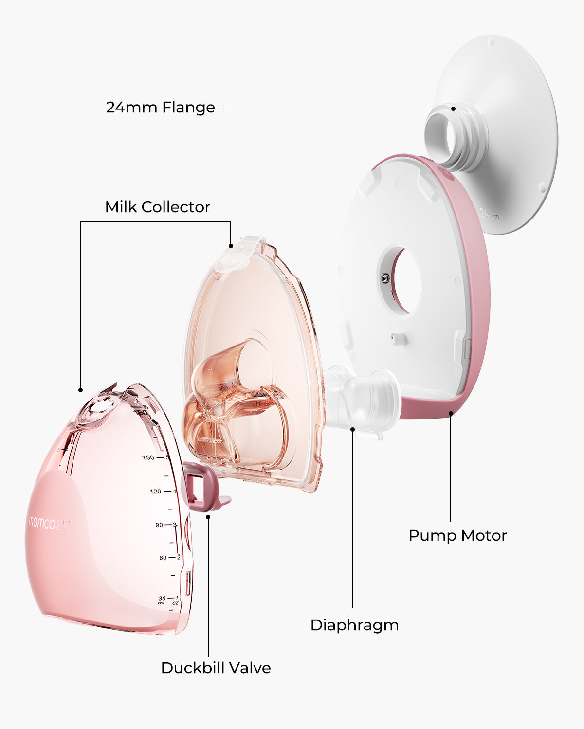Air 1 Ultraflache tragbare Milchpumpe Ersatzteile