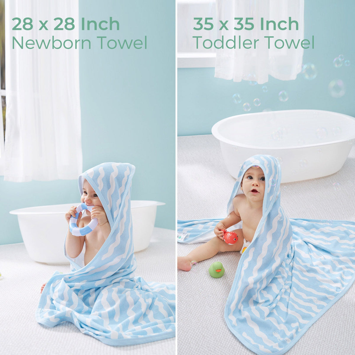 MOMCOZY BABY HOODED TELETEL FÜR NEUBORN DUUBE - 2 Zählung (Packung von 1)