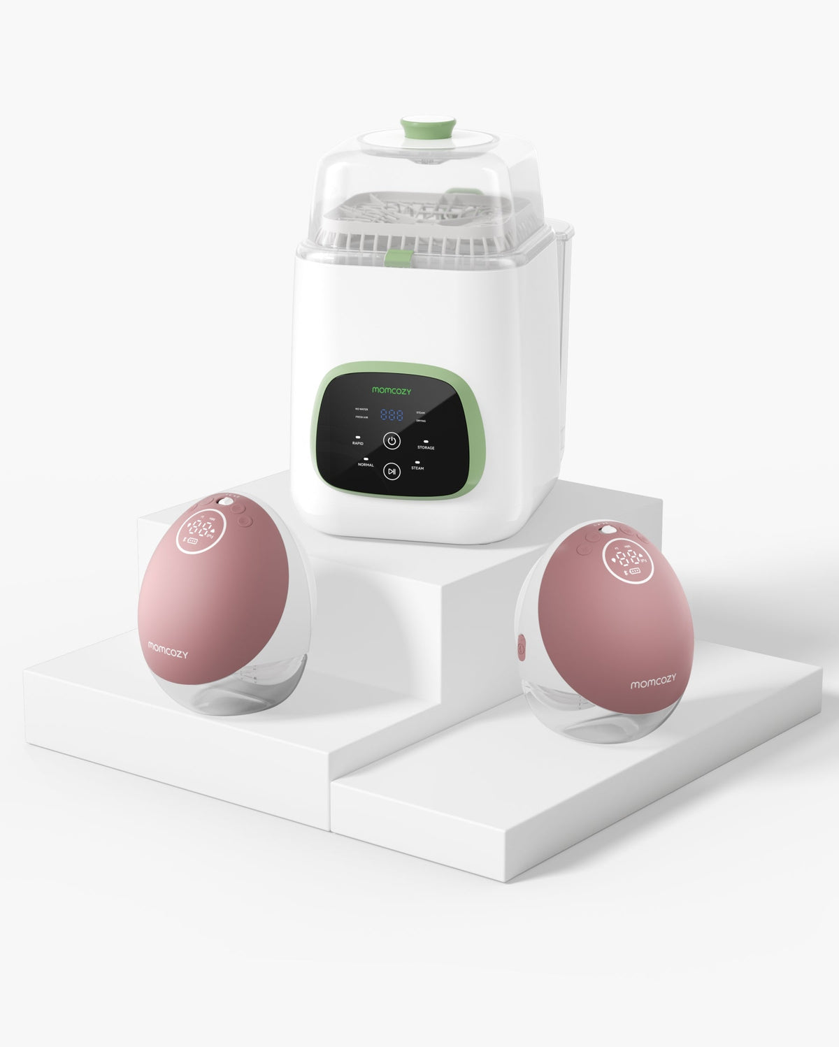 Pumpen & Reinigen Bundle: M9 freihändige Milchpumpe und KleanPal Pro Babyflaschenreiniger und Sterilisator