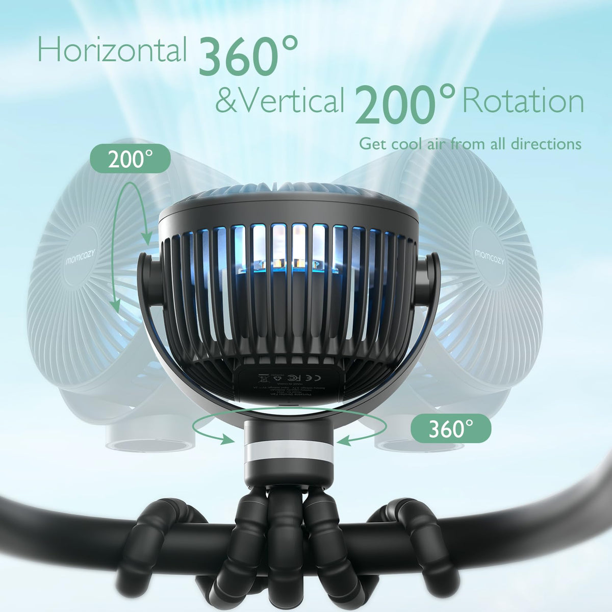 Wiederaufladbarer USB-Handventilator für die Reise