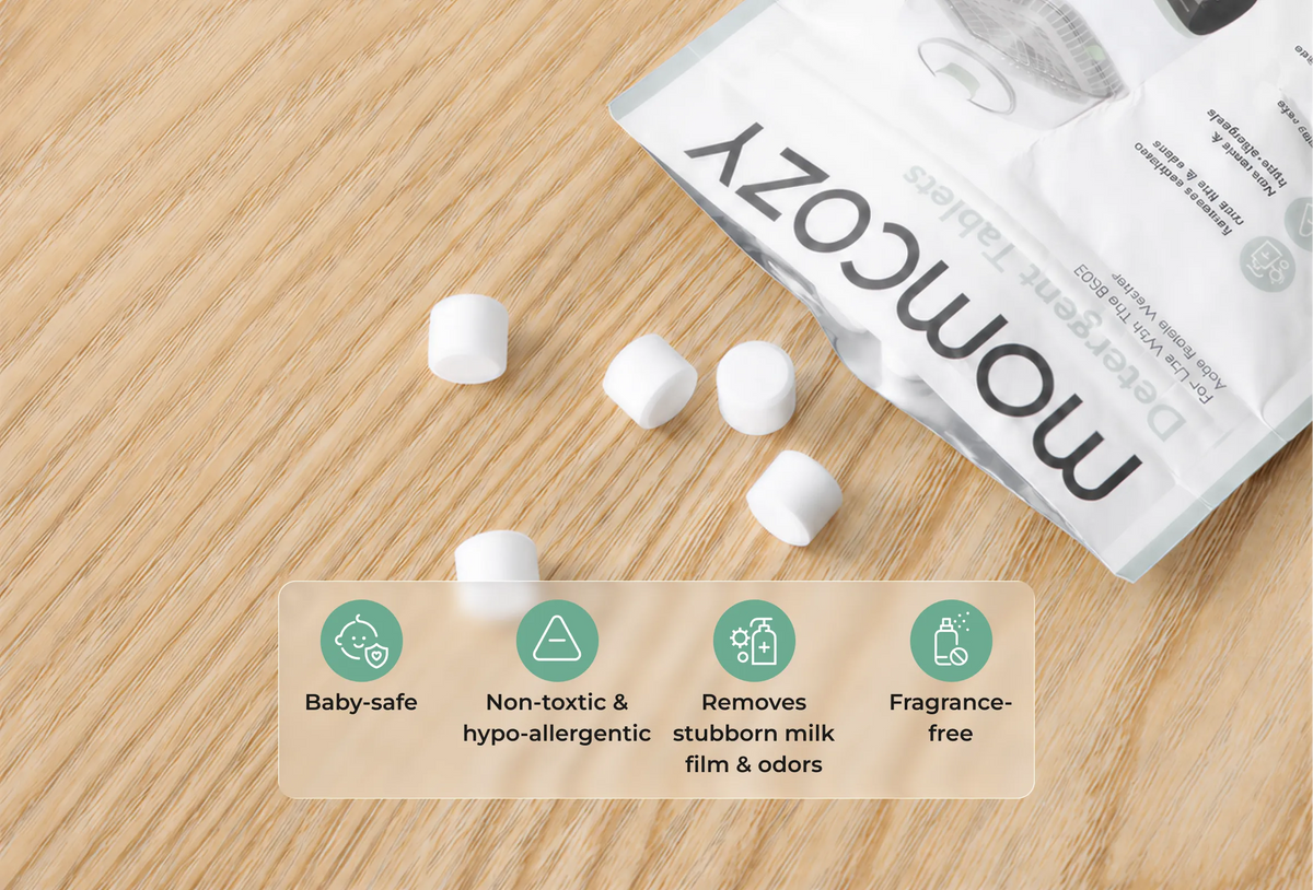 KleanPal Pro Babyflaschenreiniger + 120 Reinigungstabletten und 30 Entkalkungstabletten