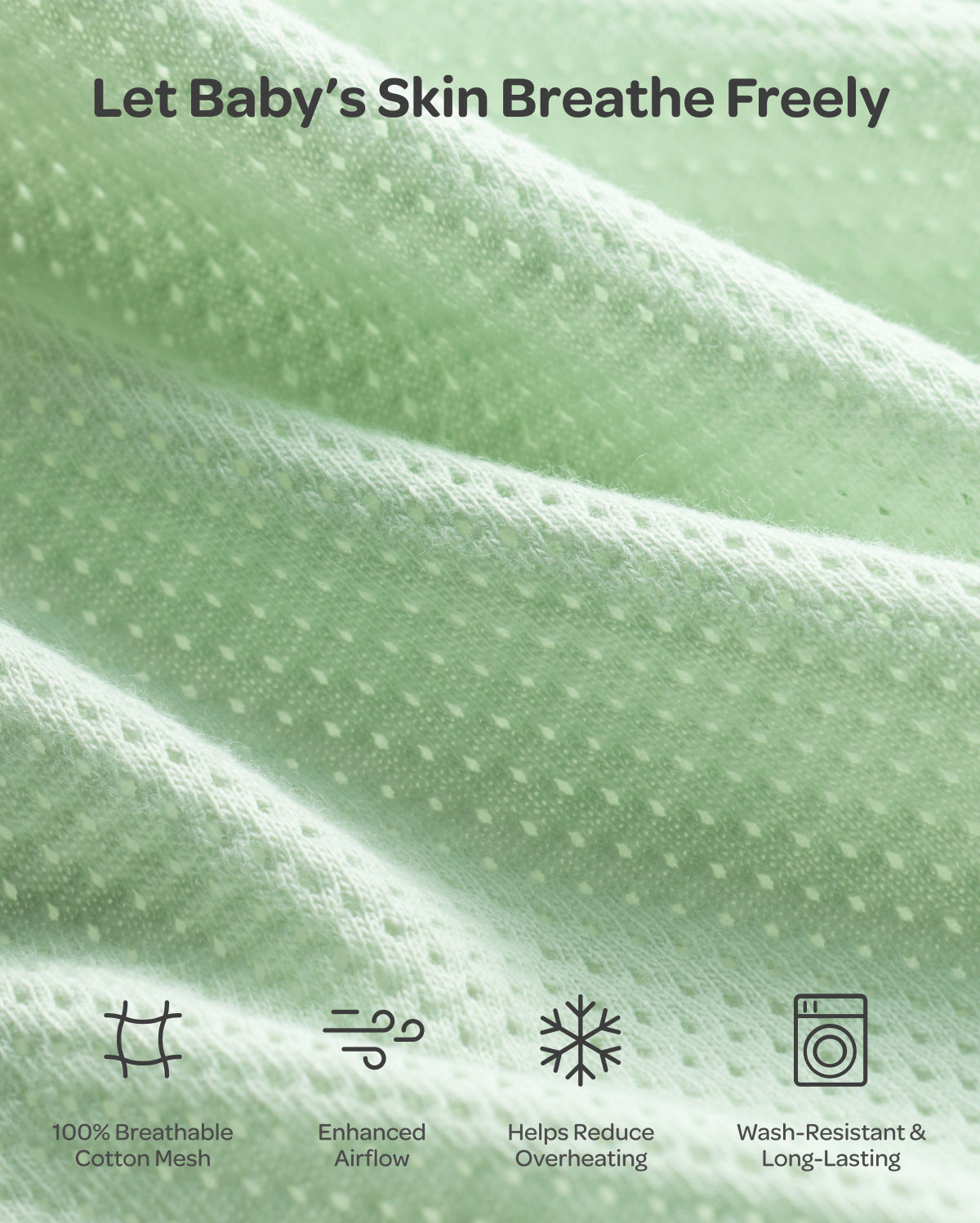 Momcozy atmungsaktives Airflow-Pucktuch für Babys von 0–3 Monaten