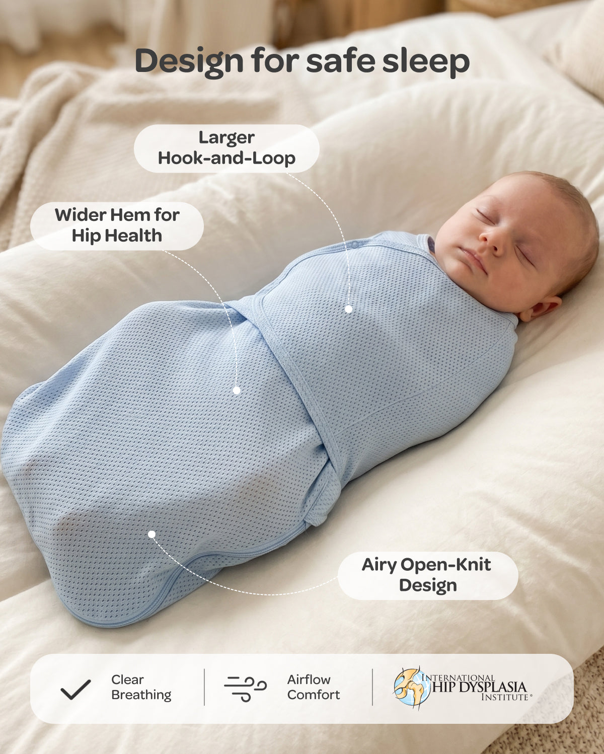 Momcozy atmungsaktives Airflow-Pucktuch für Babys von 0–3 Monaten