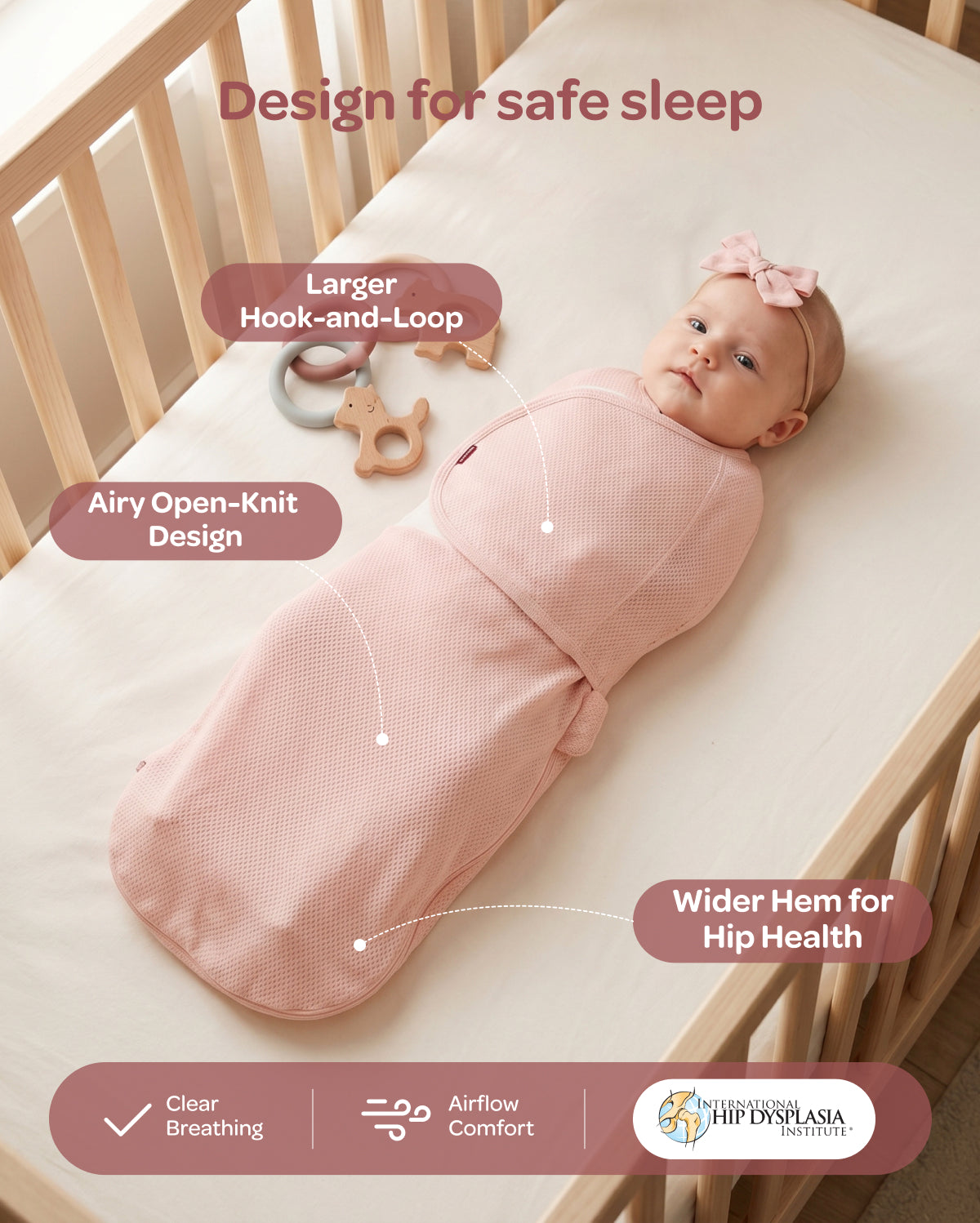 Momcozy atmungsaktives Airflow-Pucktuch für Babys von 0–3 Monaten