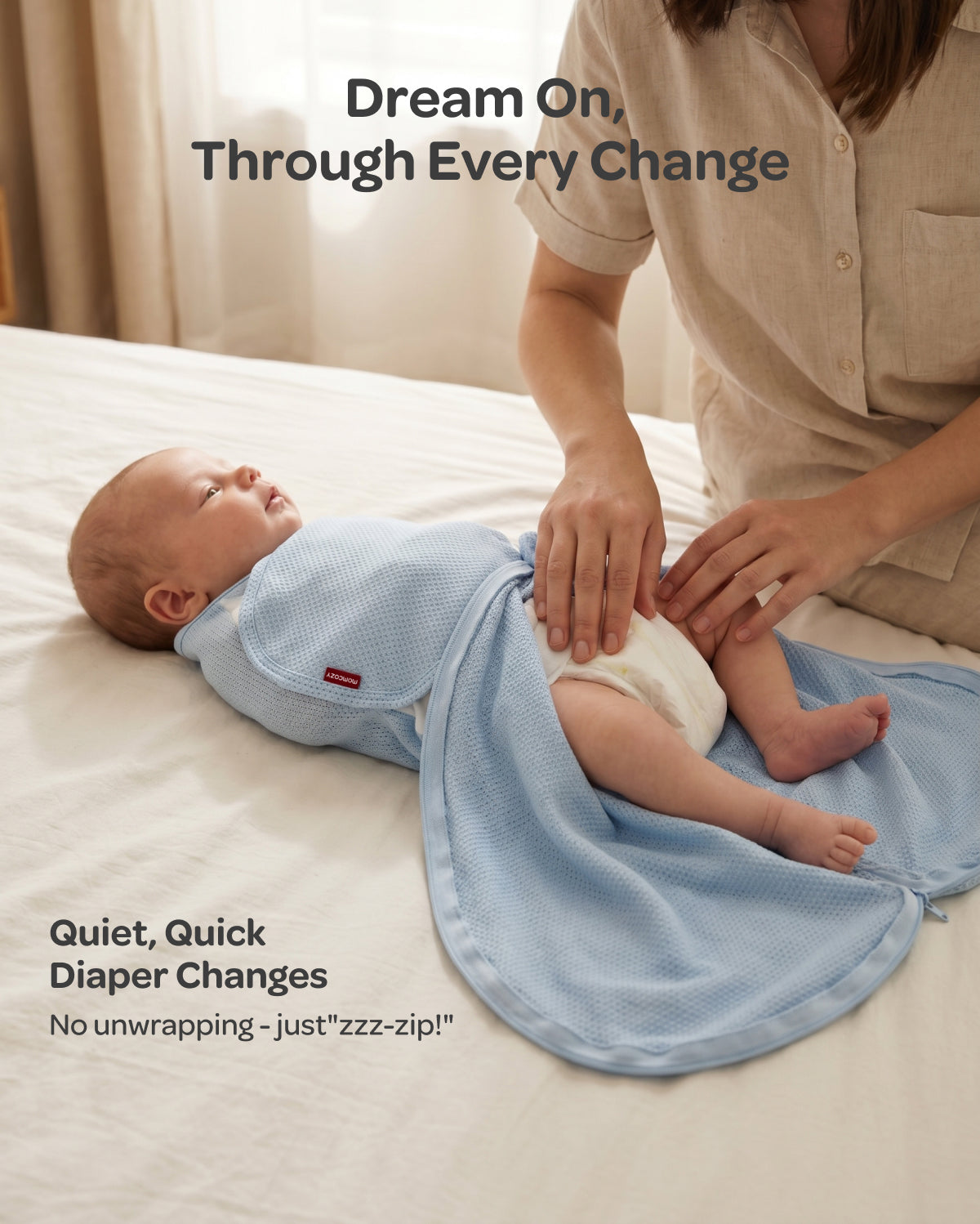 Momcozy atmungsaktives Airflow-Pucktuch für Babys von 0–3 Monaten