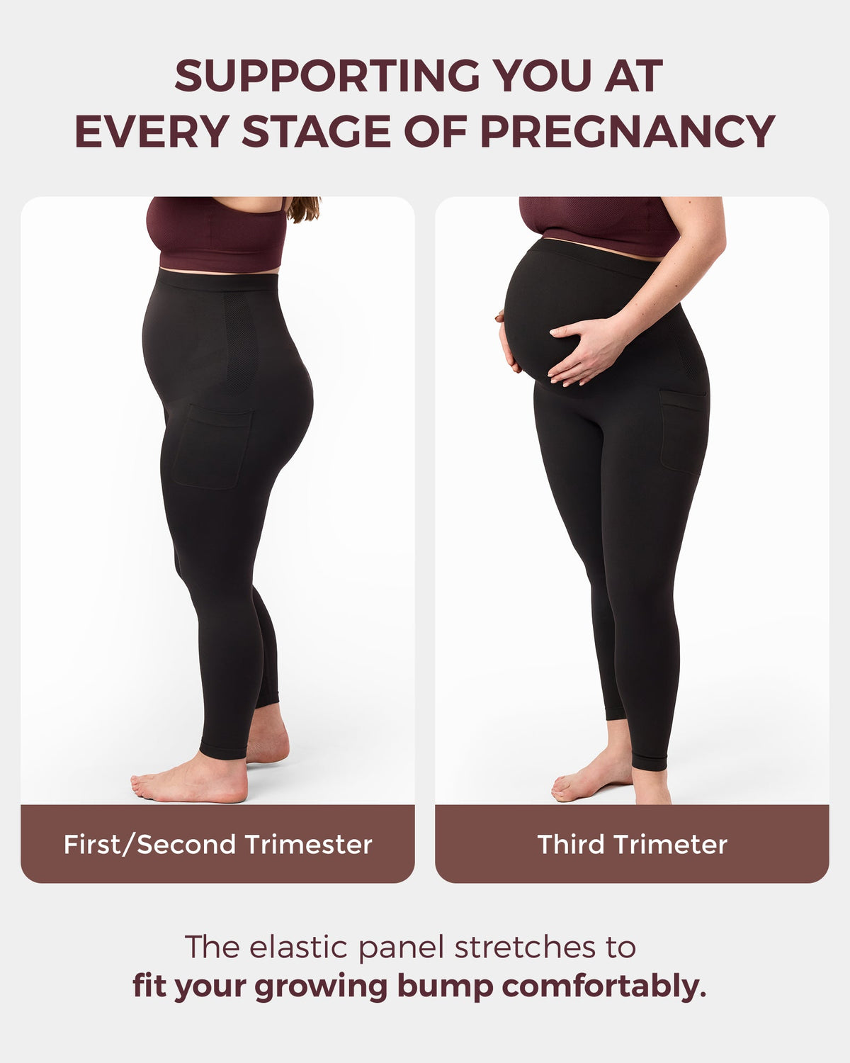 Umstandsleggings über dem Bauch – Umstands-Yogahosen