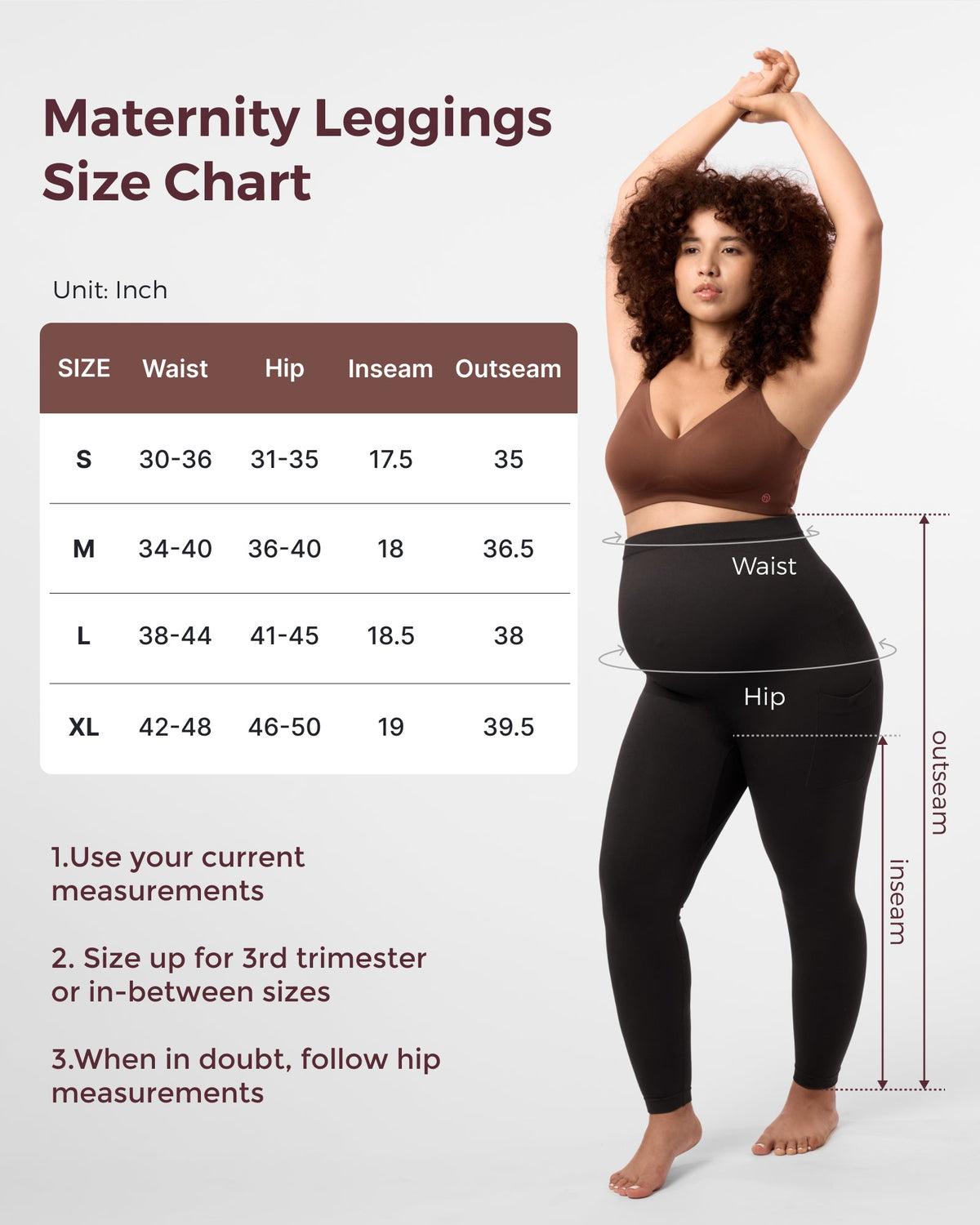 Umstandsleggings über dem Bauch – Umstands-Yogahosen