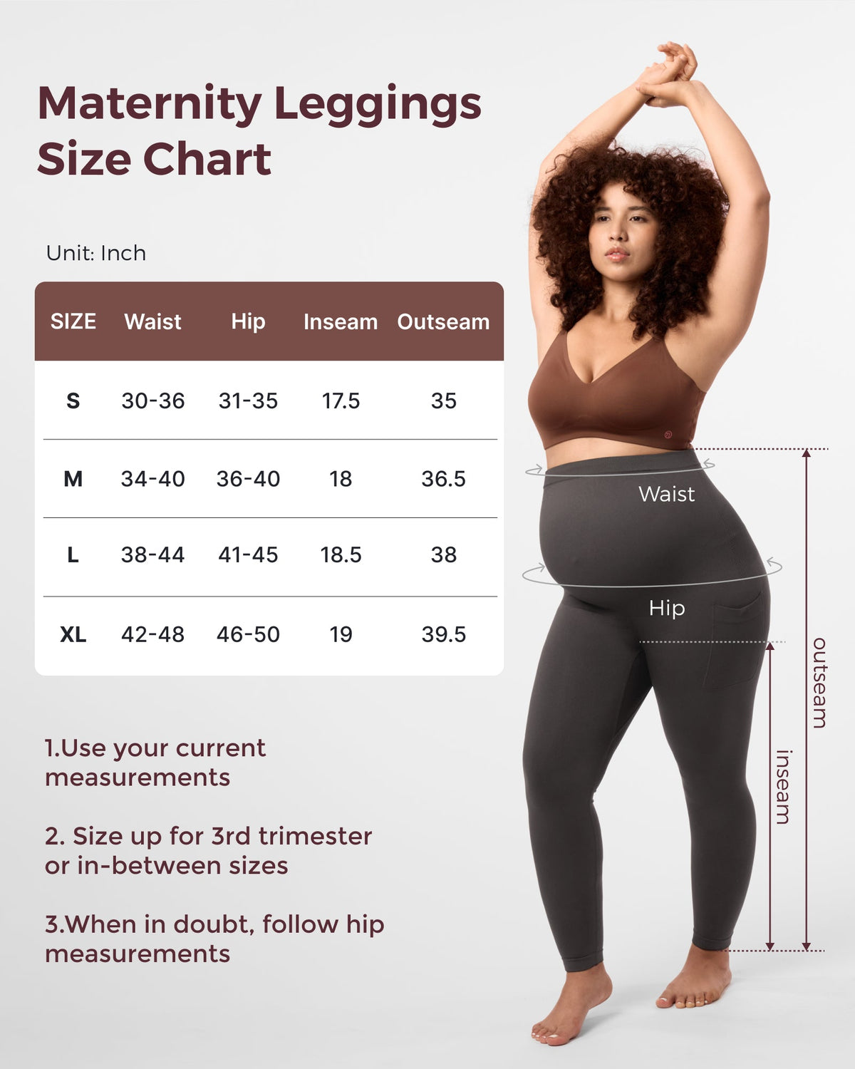 Umstandsleggings über dem Bauch – Umstands-Yogahosen