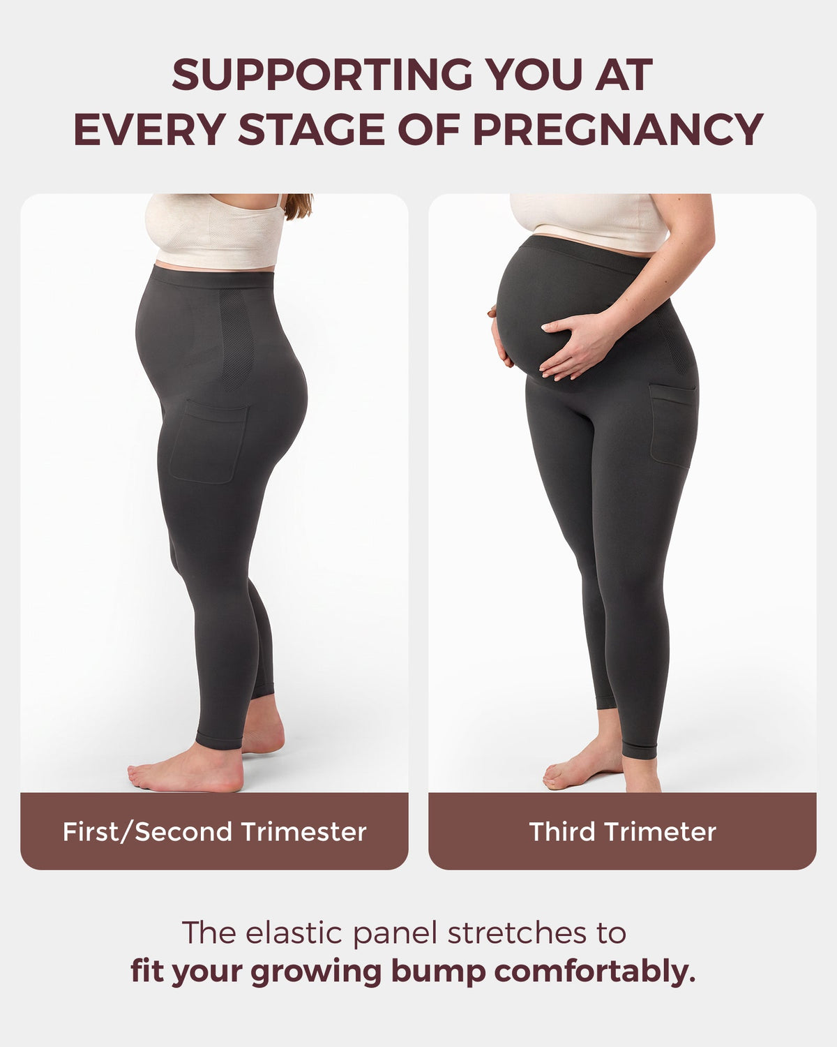 Umstandsleggings über dem Bauch – Umstands-Yogahosen