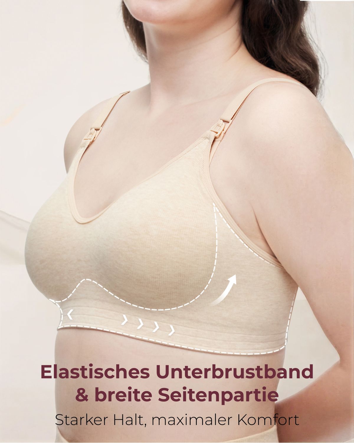 Momcozy Weicher U.S. Baumwolle Nahtloser Mutterschafts-BH