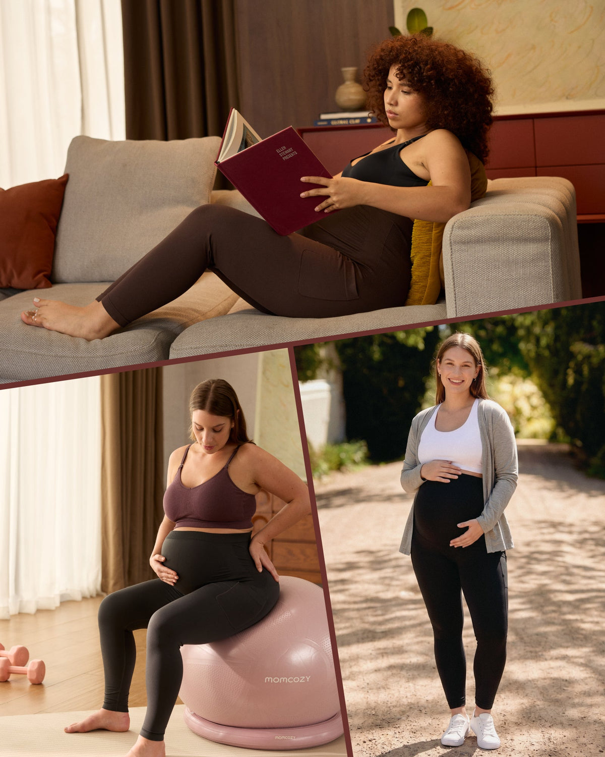 Umstandsleggings über dem Bauch – Umstands-Yogahosen