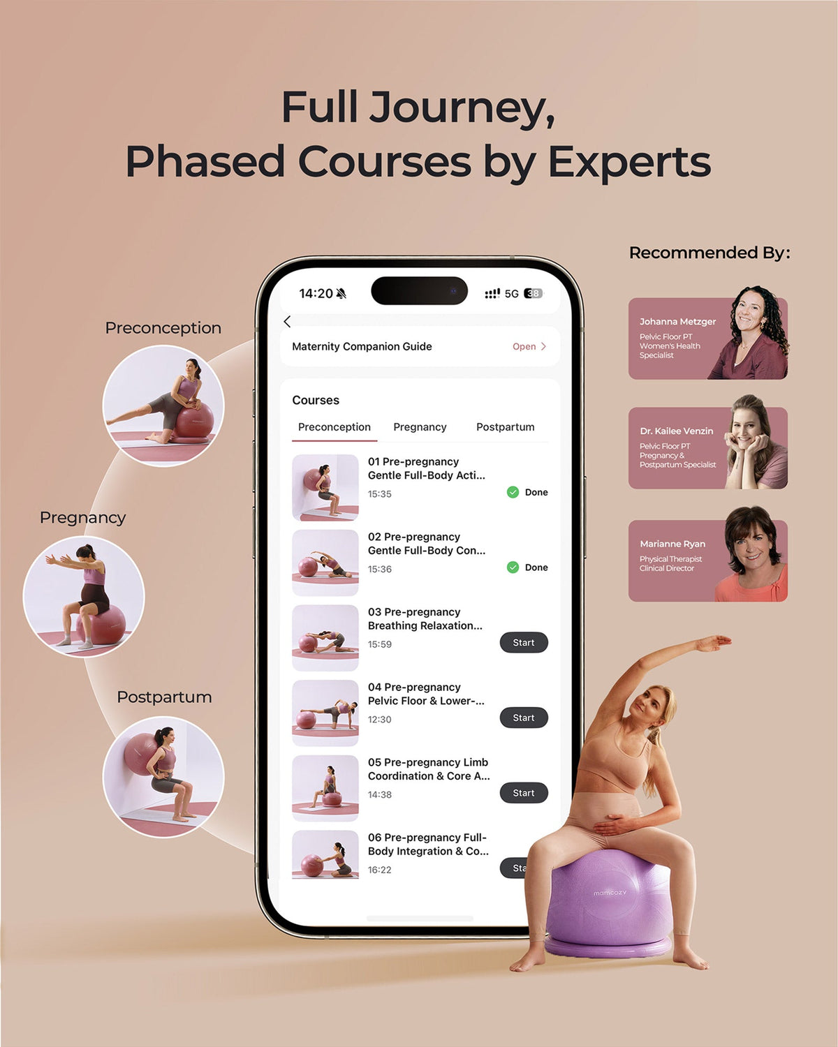 BirthEase Pregnancy Ball  Set— Birthing Ball