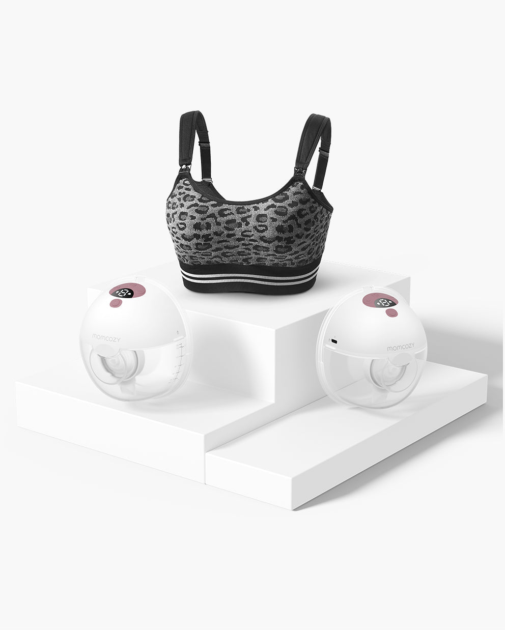 M5 Smart BH Bundle: Zwei M5 Smart kabellose, freihändige Milchpumpe und 4-in-1 Pump-BH (YN12)