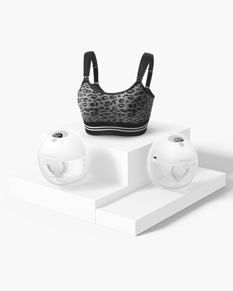 M5 Smart BH Bundle: Zwei M5 Smart kabellose, freihändige Milchpumpe und 4-in-1 Pump-BH (YN12)