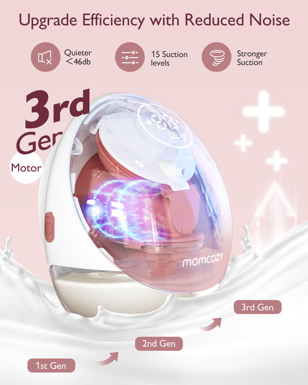 Pumpen & Reinigen Bundle: M9 freihändige Milchpumpe und KleanPal Pro Babyflaschenreiniger und Sterilisator