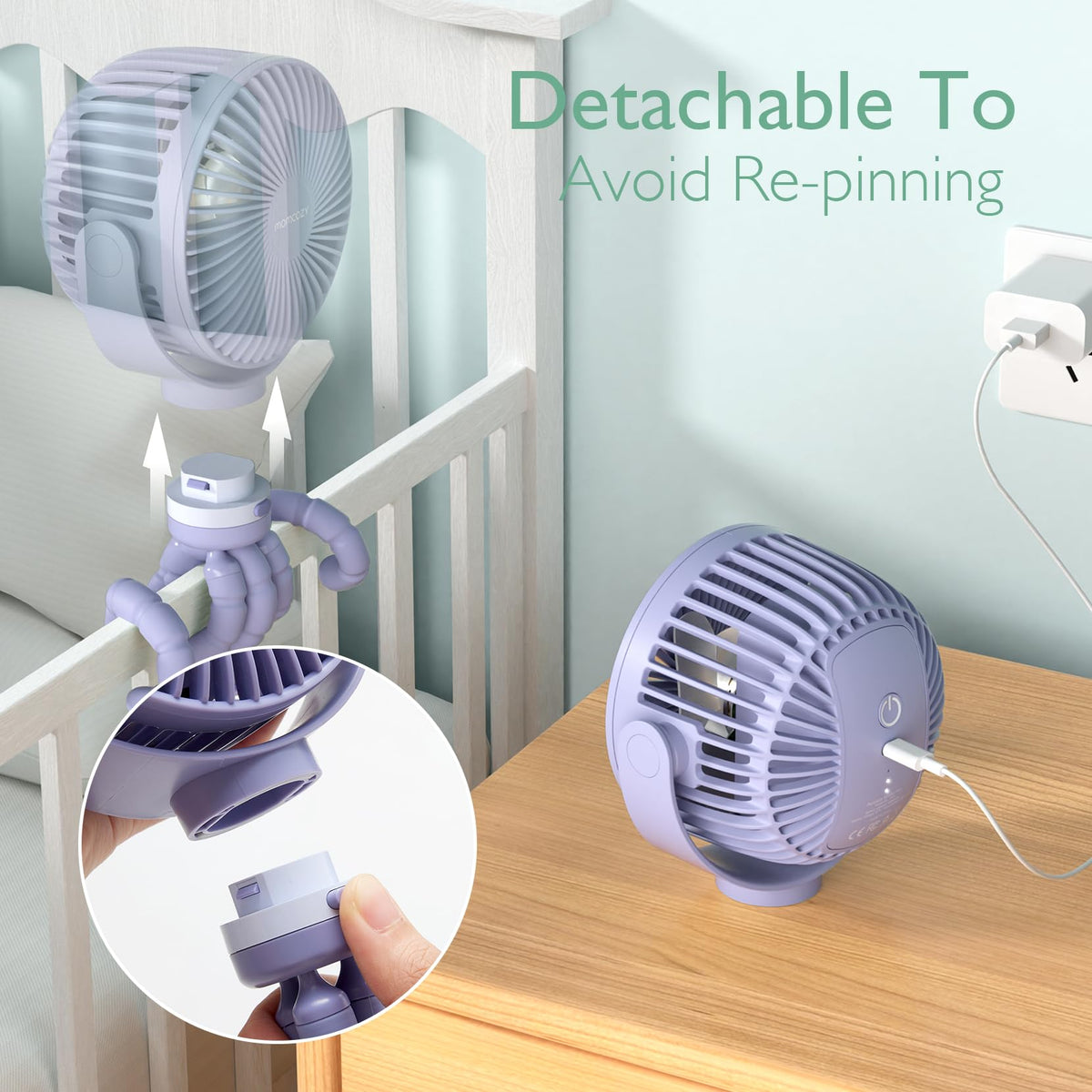 Wiederaufladbarer USB-Handventilator für die Reise