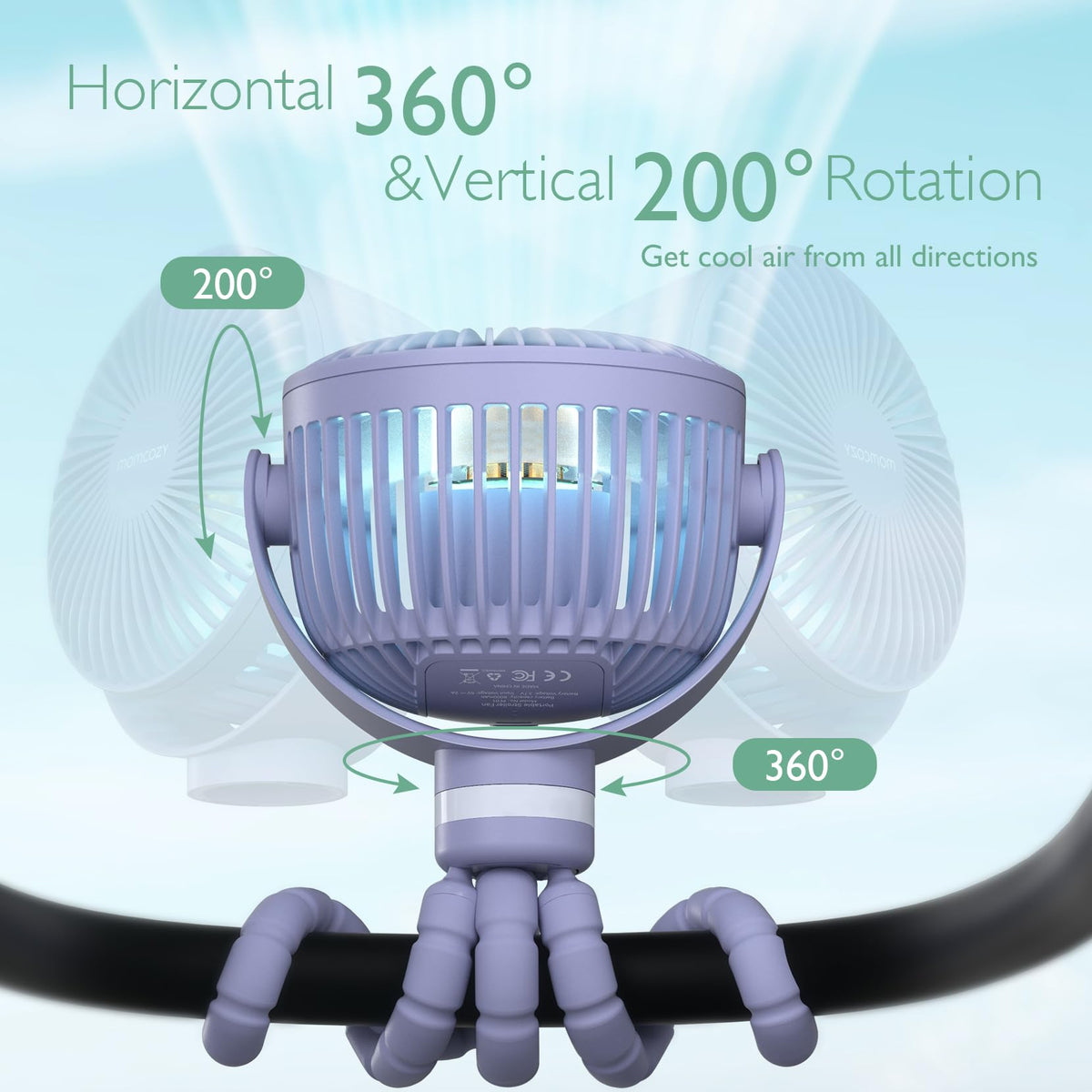 Wiederaufladbarer USB-Handventilator für die Reise