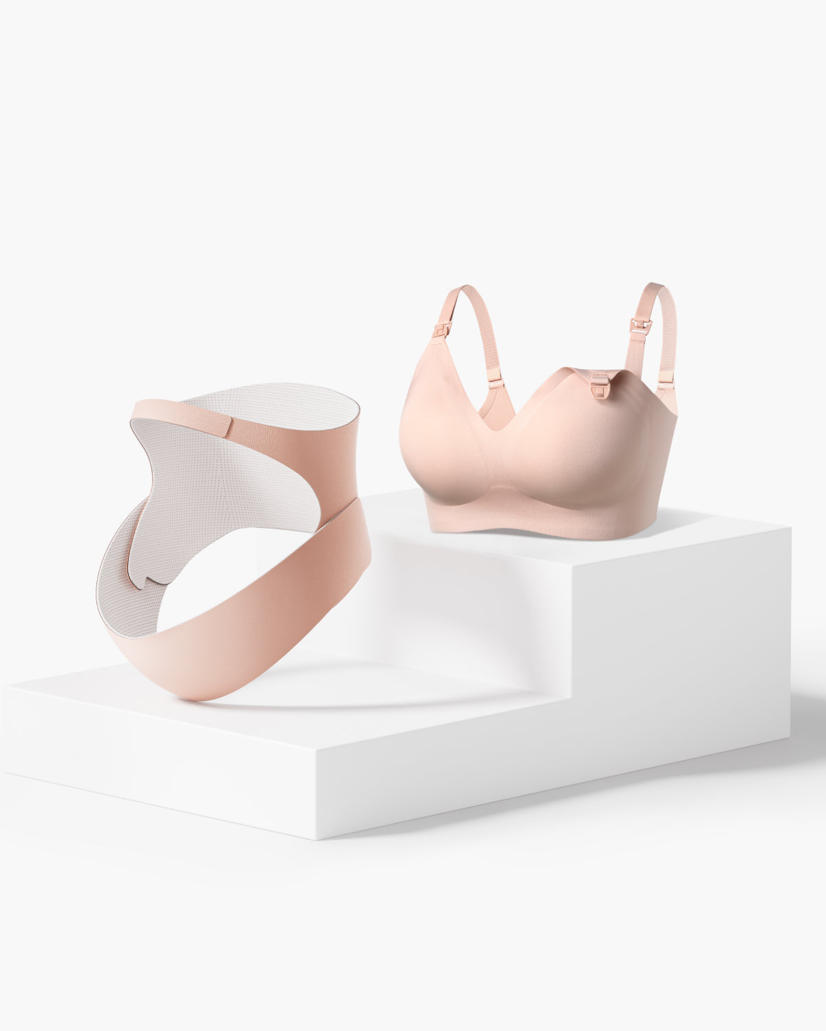 Schwangerschafts-Komfort-Bundle: Ergonest-Bauchband und ultraweicher nahtloser Still-BH YN21