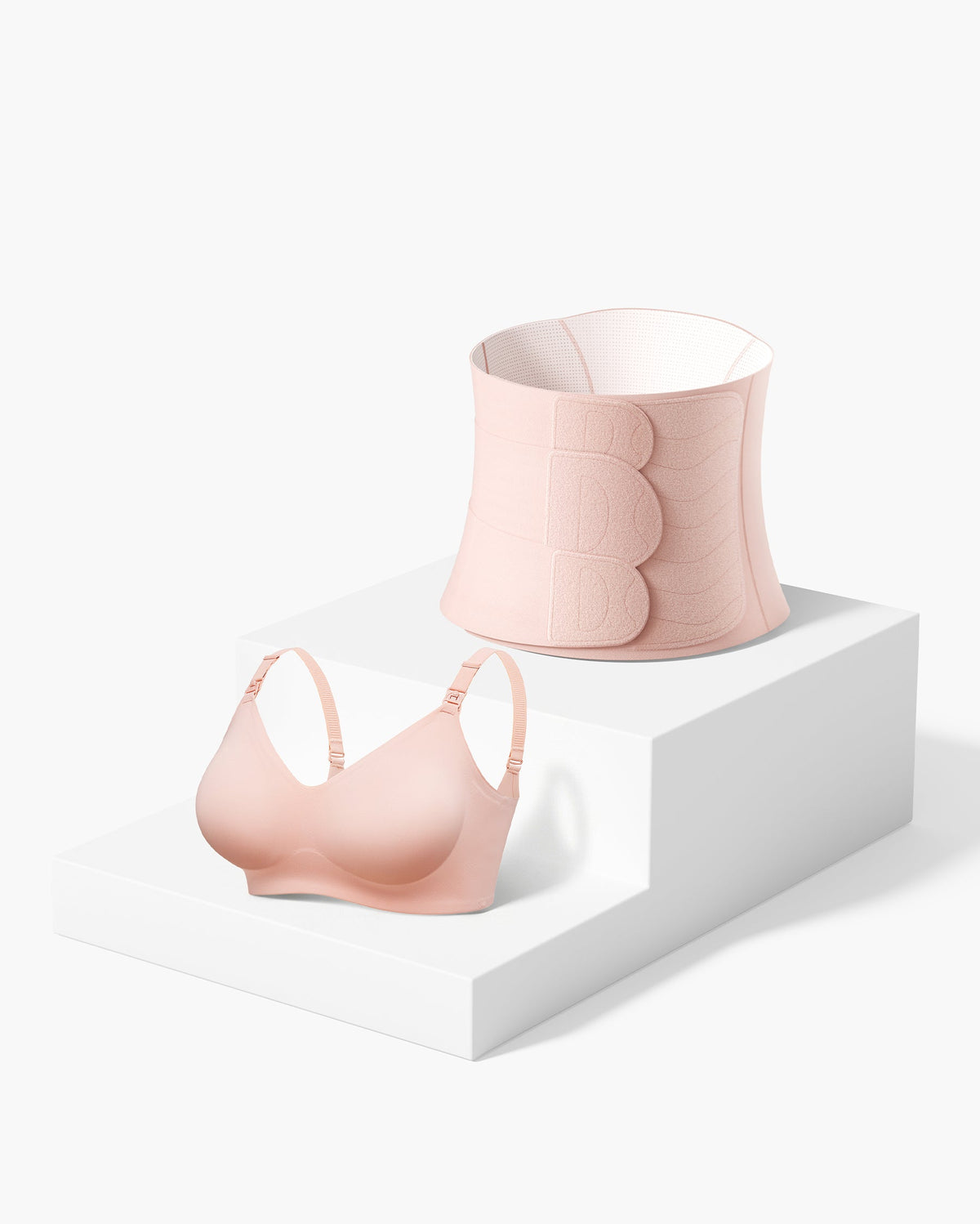 Schwangerschafts-Komfort-Bundle: Ergonest-Bauchband und ultraweicher nahtloser Still-BH YN21