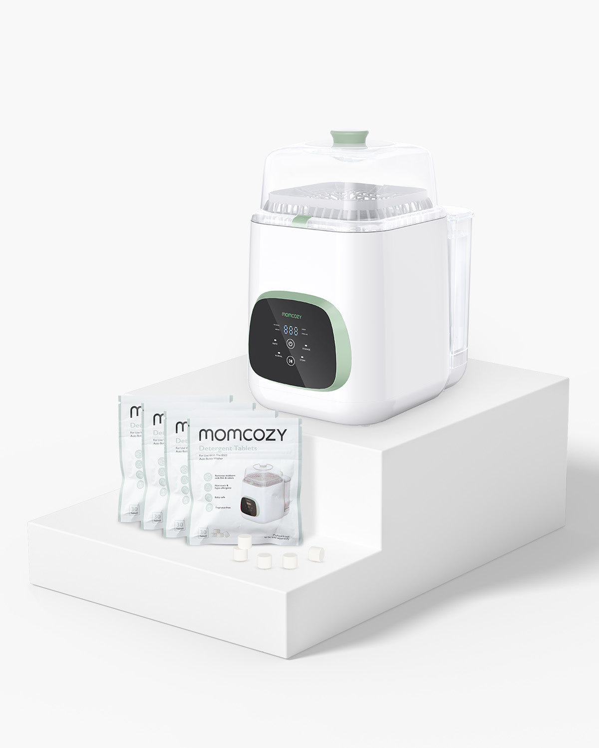 Momcozy KleanPal Pro Flaschenreiniger im Set mit Reinigungstabletten