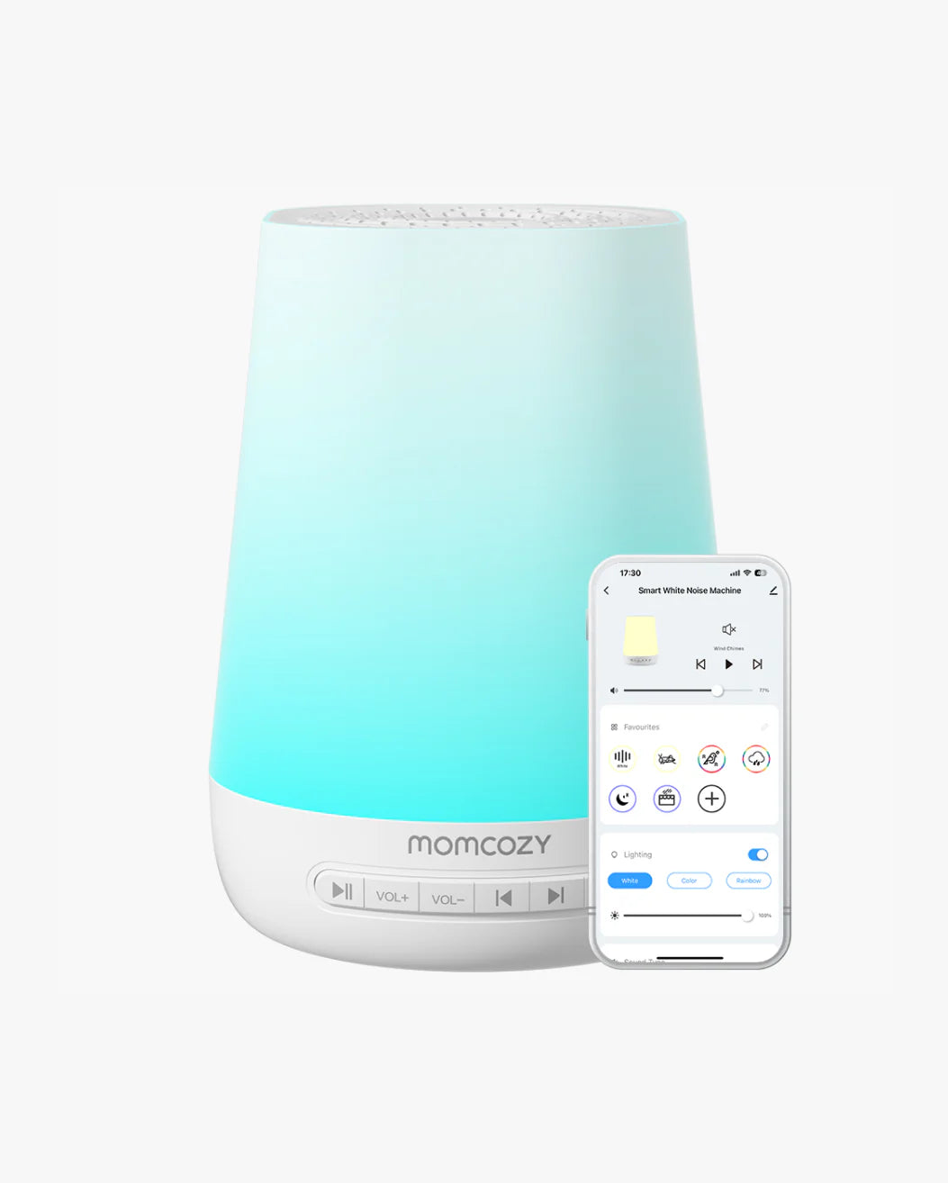 Intelligente Baby Sound Maschine - App Fernbedienung