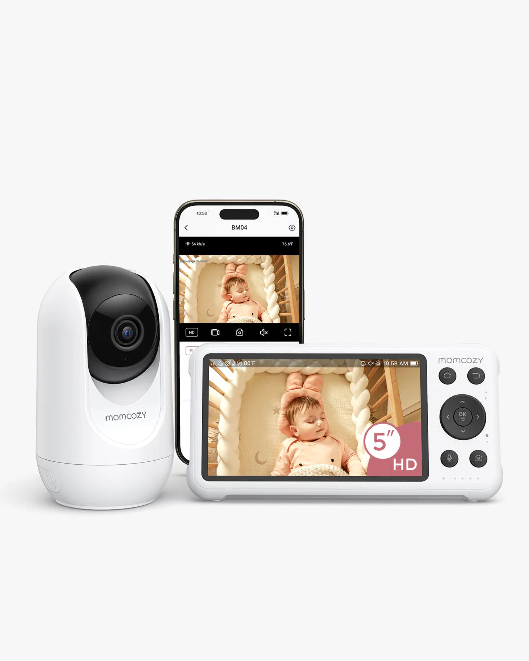 Momcozy 5-Zoll Dual-Mode Intelligentes Babyphone-BM04