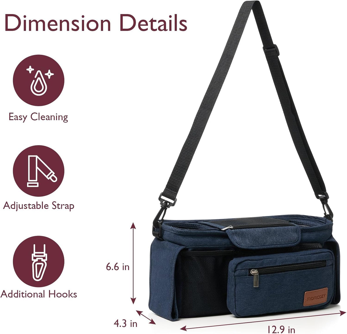 Momcozy Kinderwagenorganizer - All-in-One-Becherhalter & Haustierkinderwagen