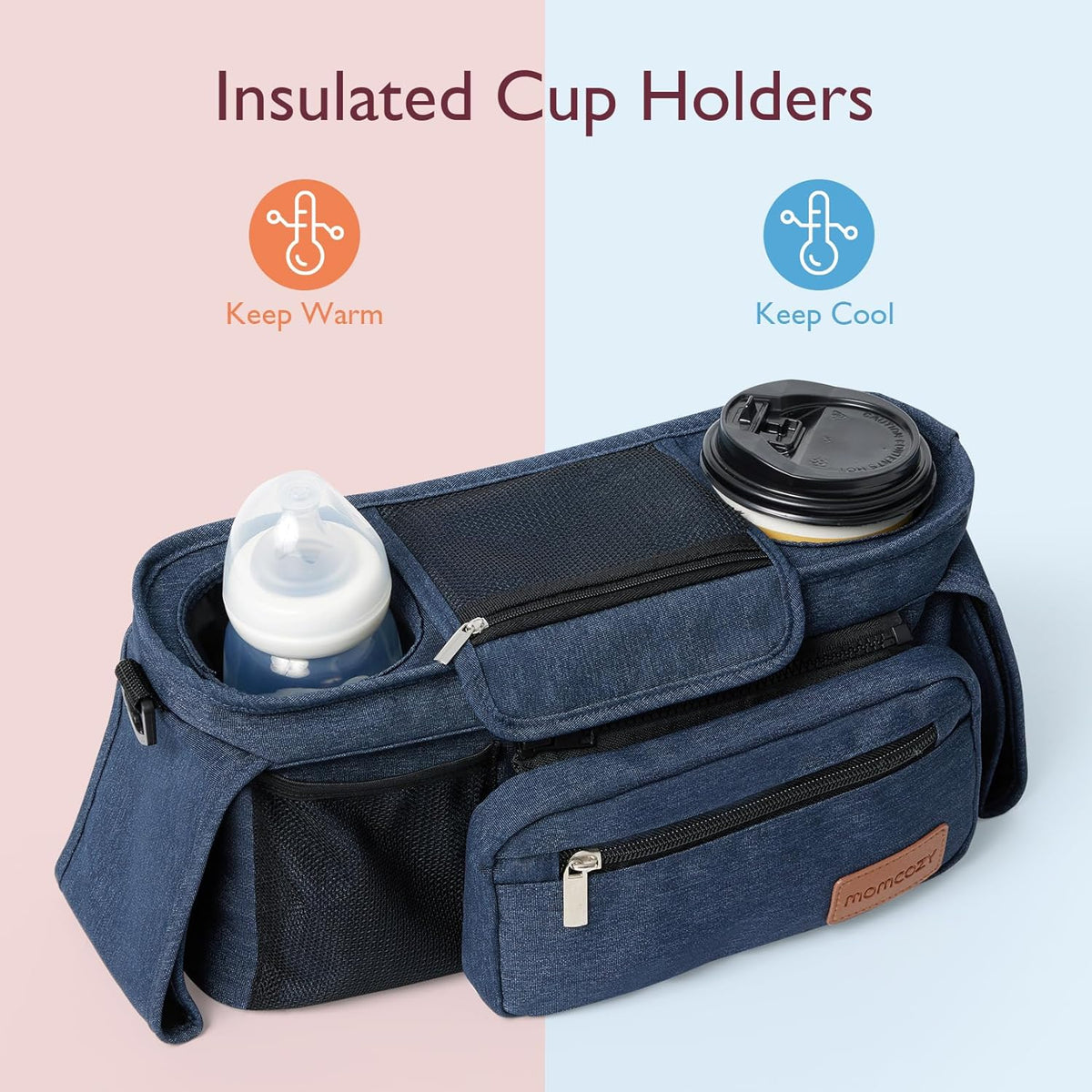 Momcozy Kinderwagenorganizer - All-in-One-Becherhalter & Haustierkinderwagen