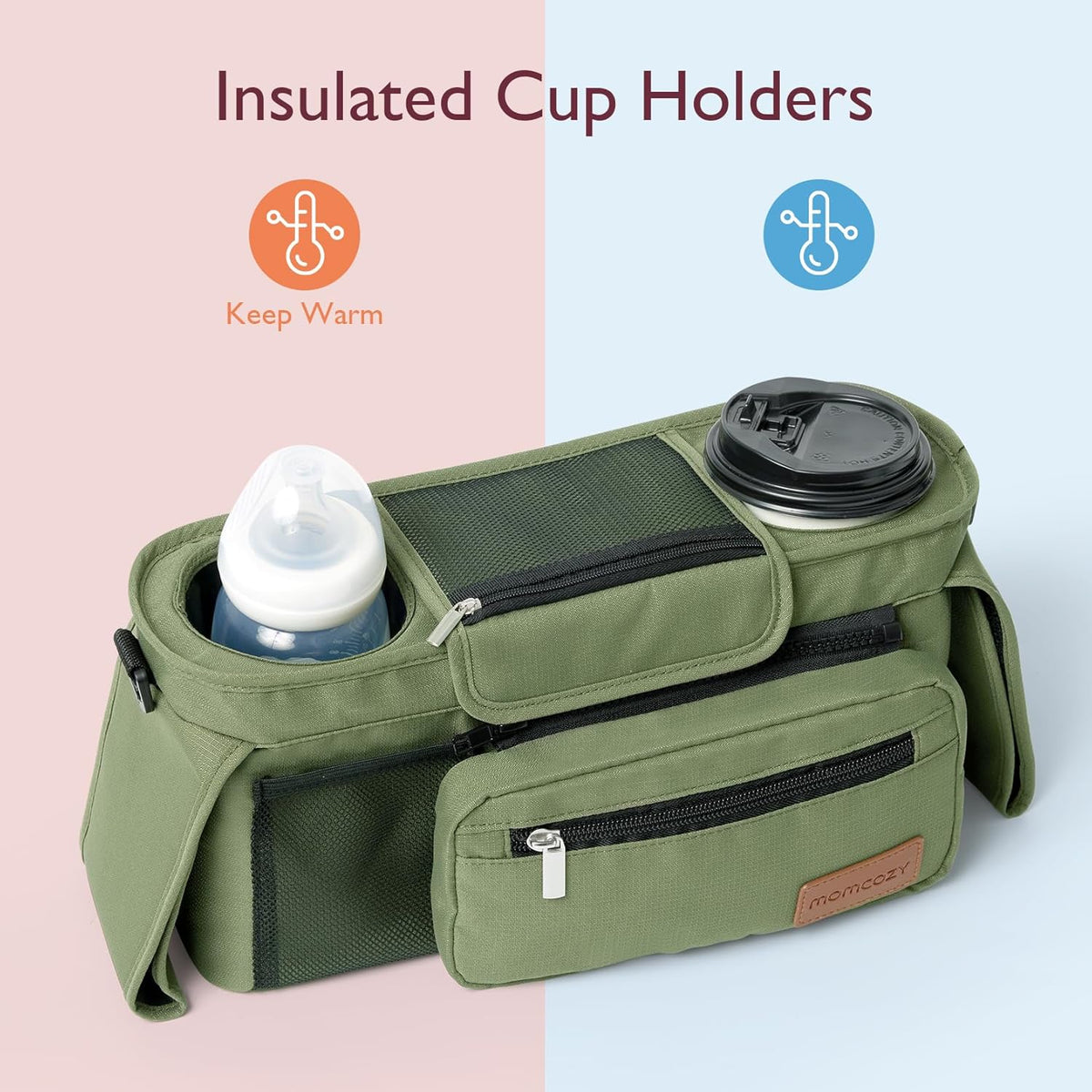 Momcozy Kinderwagenorganizer - All-in-One-Becherhalter & Haustierkinderwagen