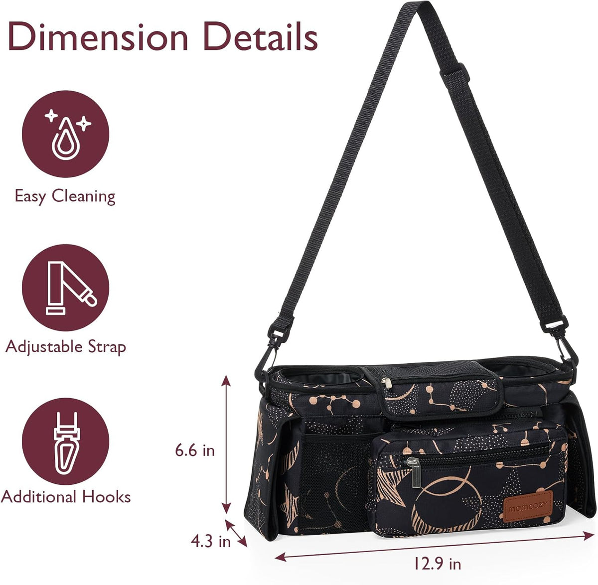 Momcozy Kinderwagenorganizer - All-in-One-Becherhalter & Haustierkinderwagen