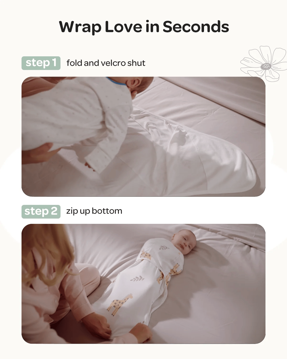 Momcozy Easy-Pucktuch für Babys von 0–3 Monaten